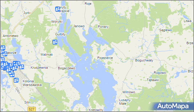 mapa Pojezierce, Pojezierce na mapie Targeo