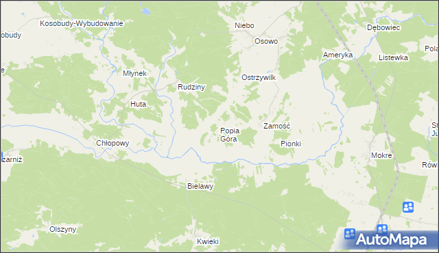 mapa Popia Góra, Popia Góra na mapie Targeo