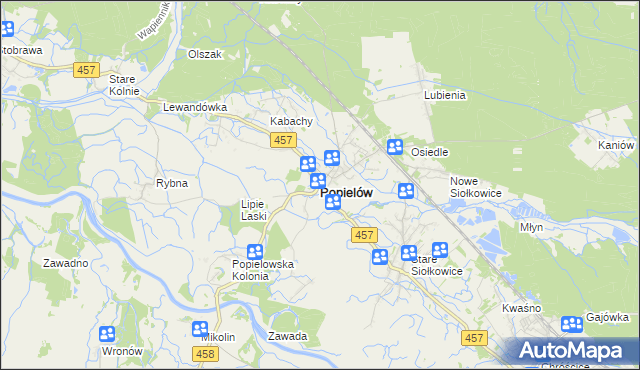 mapa Popielów powiat opolski, Popielów powiat opolski na mapie Targeo