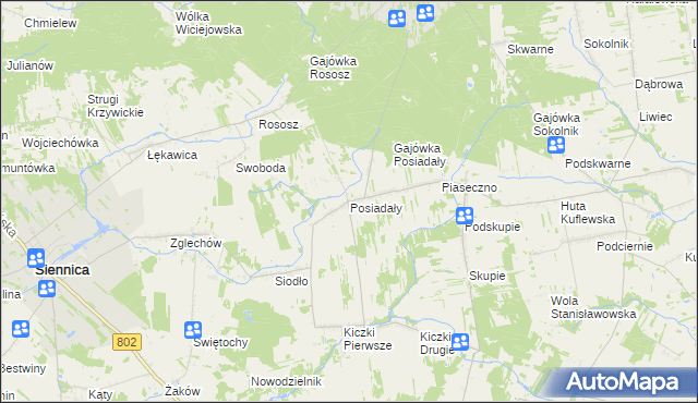 mapa Posiadały, Posiadały na mapie Targeo