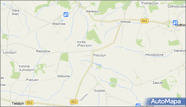 mapa Poturzyn, Poturzyn na mapie Targeo