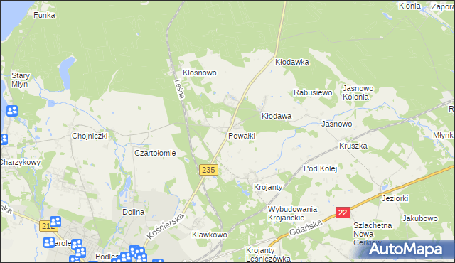 mapa Powałki, Powałki na mapie Targeo