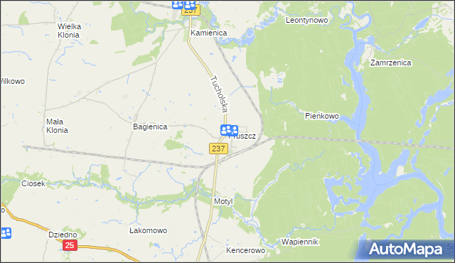 mapa Pruszcz gmina Gostycyn, Pruszcz gmina Gostycyn na mapie Targeo