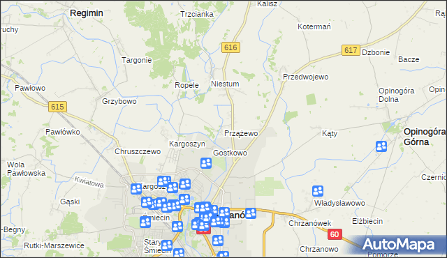 mapa Przążewo, Przążewo na mapie Targeo