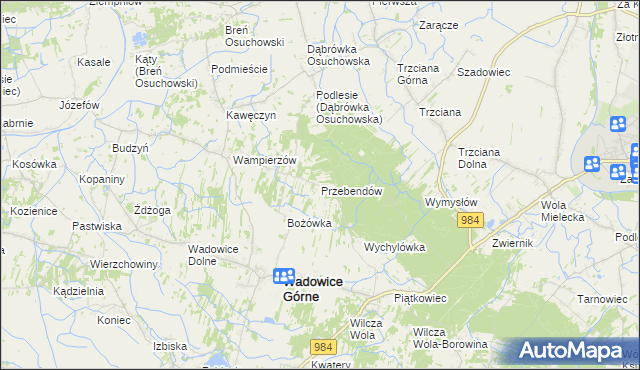 mapa Przebendów, Przebendów na mapie Targeo