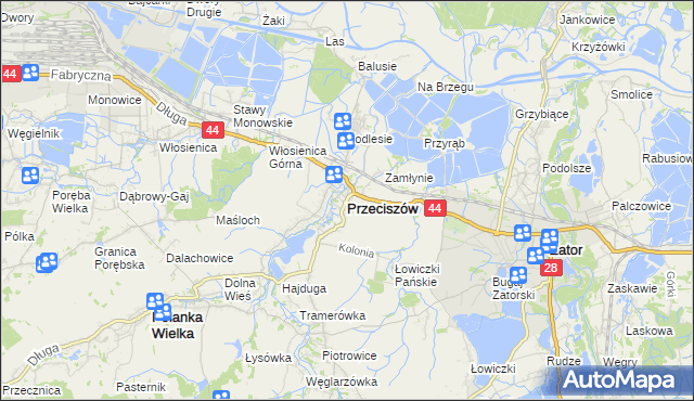 mapa Przeciszów, Przeciszów na mapie Targeo