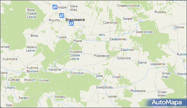 mapa Przedłęcze, Przedłęcze na mapie Targeo