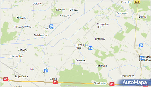 mapa Przegaliny Małe, Przegaliny Małe na mapie Targeo