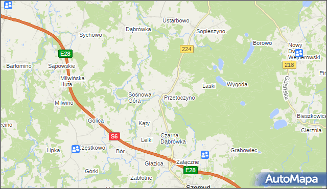 mapa Przetoczyno, Przetoczyno na mapie Targeo