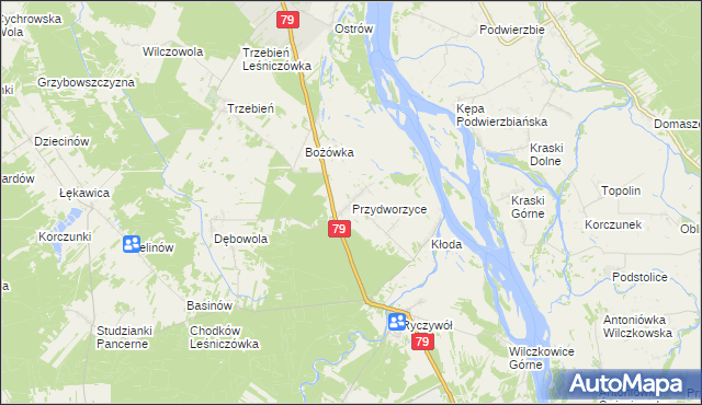 mapa Przydworzyce, Przydworzyce na mapie Targeo