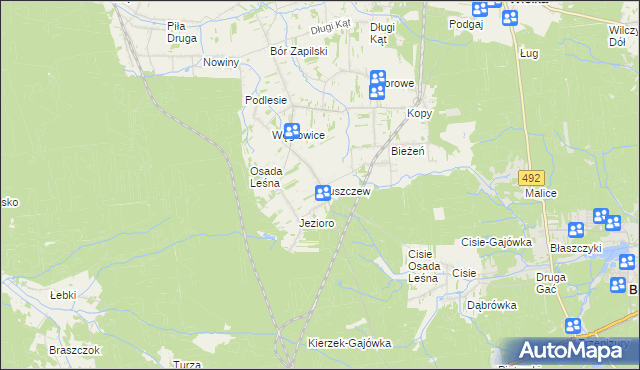 mapa Puszczew, Puszczew na mapie Targeo