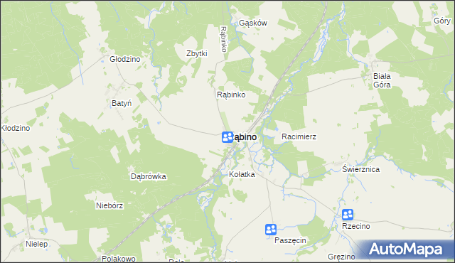 mapa Rąbino, Rąbino na mapie Targeo