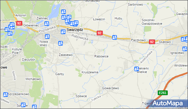 mapa Rabowice, Rabowice na mapie Targeo