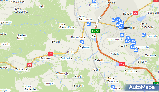 mapa Rębków, Rębków na mapie Targeo