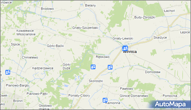 mapa Rębkowo, Rębkowo na mapie Targeo