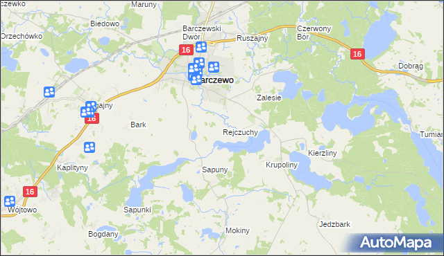 mapa Rejczuchy, Rejczuchy na mapie Targeo