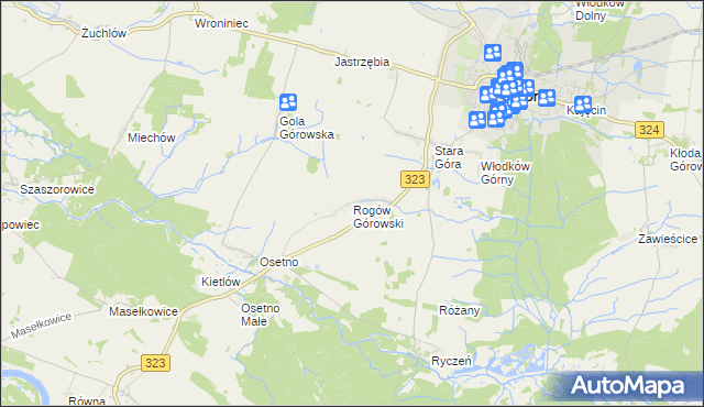 mapa Rogów Górowski, Rogów Górowski na mapie Targeo