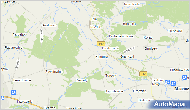 mapa Rokutów, Rokutów na mapie Targeo