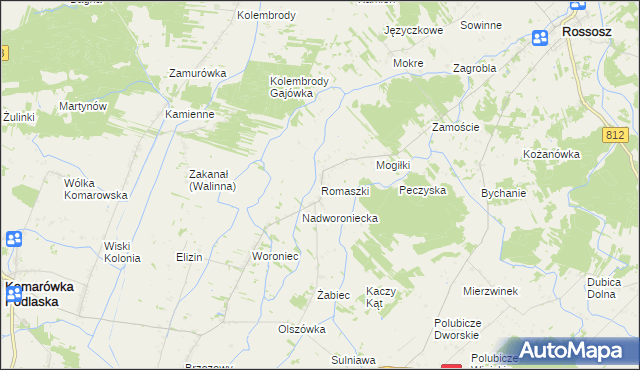 mapa Romaszki, Romaszki na mapie Targeo