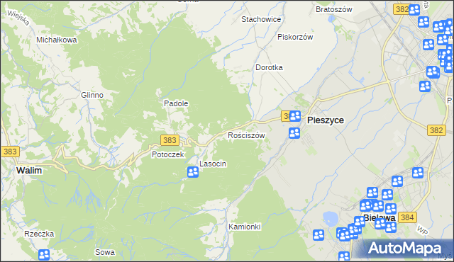 mapa Rościszów, Rościszów na mapie Targeo