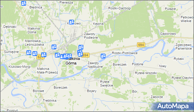 mapa Rostki Wielkie, Rostki Wielkie na mapie Targeo