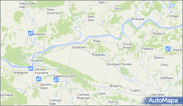 mapa Rozdziały, Rozdziały na mapie Targeo