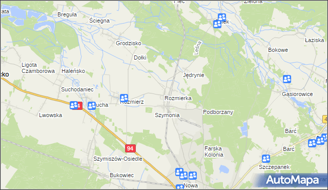 mapa Rozmierka, Rozmierka na mapie Targeo