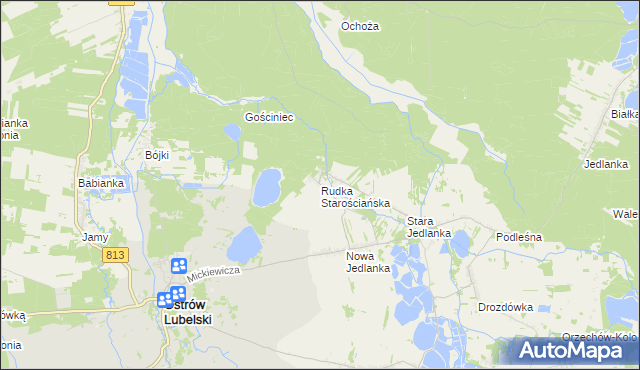 mapa Rudka Starościańska, Rudka Starościańska na mapie Targeo