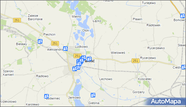 mapa Rybitwy gmina Pakość, Rybitwy gmina Pakość na mapie Targeo