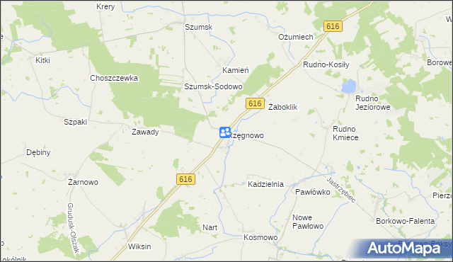 mapa Rzęgnowo, Rzęgnowo na mapie Targeo