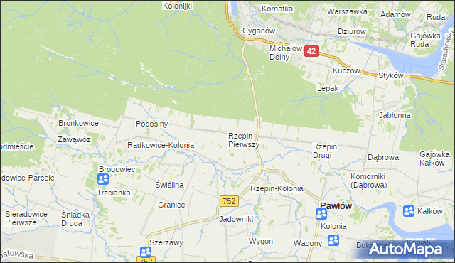 mapa Rzepin Pierwszy, Rzepin Pierwszy na mapie Targeo