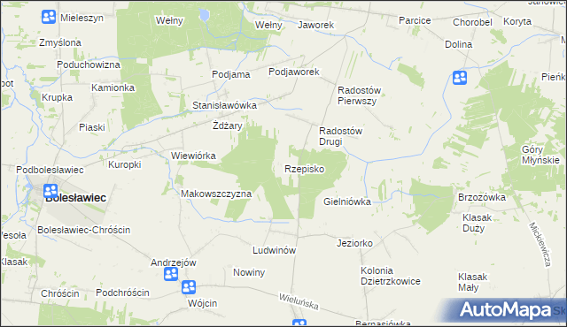 mapa Rzepisko, Rzepisko na mapie Targeo