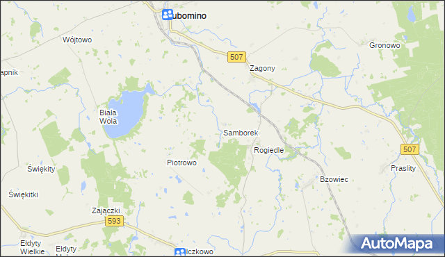 mapa Samborek, Samborek na mapie Targeo