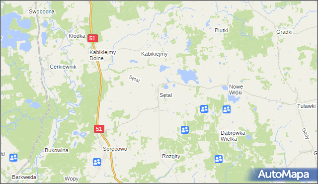 mapa Sętal, Sętal na mapie Targeo