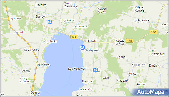 mapa Siedlątków, Siedlątków na mapie Targeo