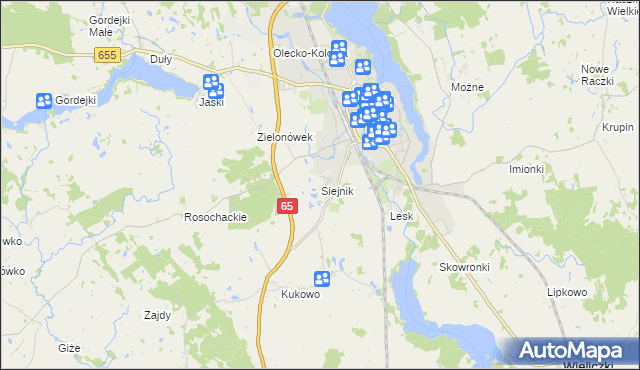 mapa Siejnik, Siejnik na mapie Targeo