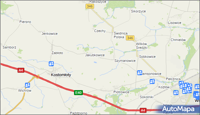 mapa Siemidrożyce, Siemidrożyce na mapie Targeo