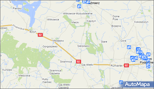 mapa Sierpówko, Sierpówko na mapie Targeo