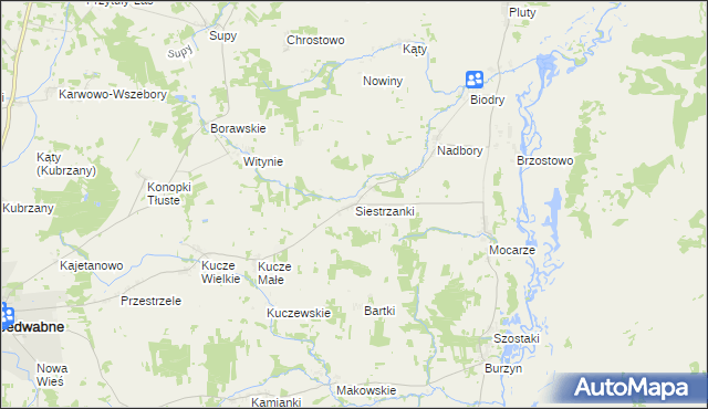 mapa Siestrzanki, Siestrzanki na mapie Targeo