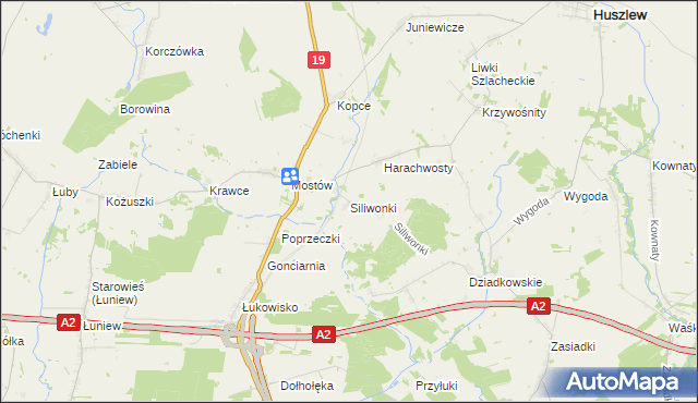 mapa Siliwonki, Siliwonki na mapie Targeo