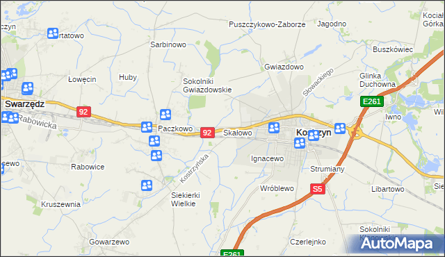 mapa Skałowo, Skałowo na mapie Targeo