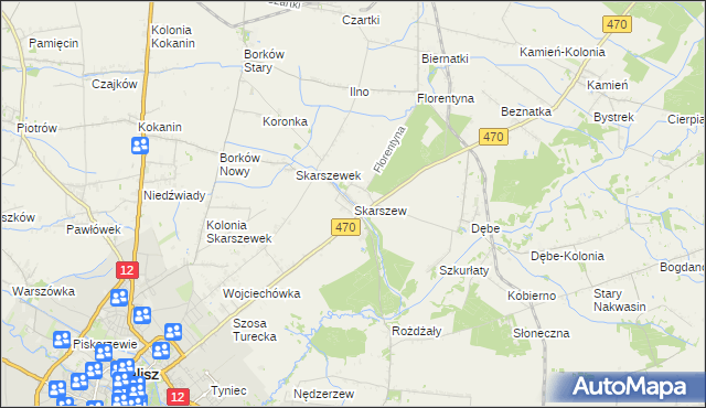 mapa Skarszew, Skarszew na mapie Targeo