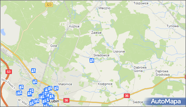 mapa Składowice, Składowice na mapie Targeo