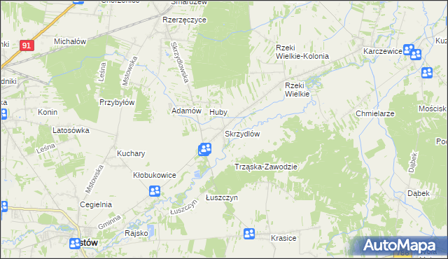 mapa Skrzydlów, Skrzydlów na mapie Targeo