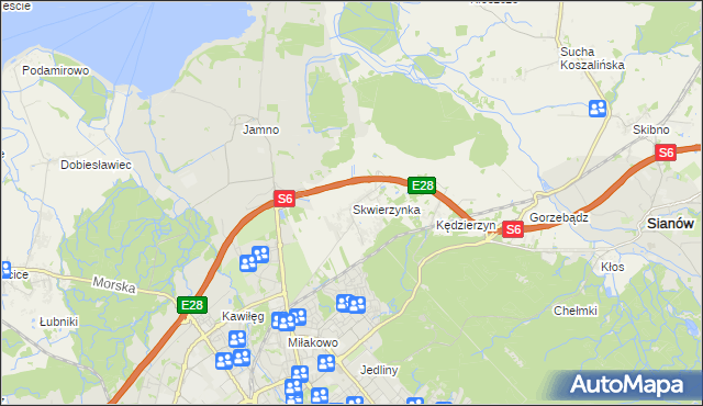 mapa Skwierzynka, Skwierzynka na mapie Targeo