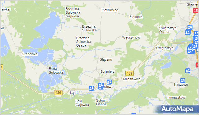 mapa Słączno, Słączno na mapie Targeo