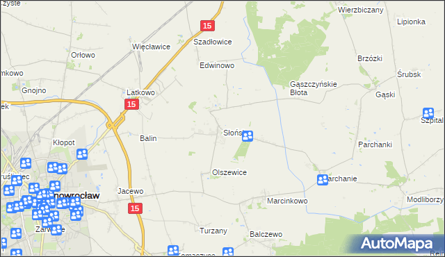 mapa Słońsko, Słońsko na mapie Targeo