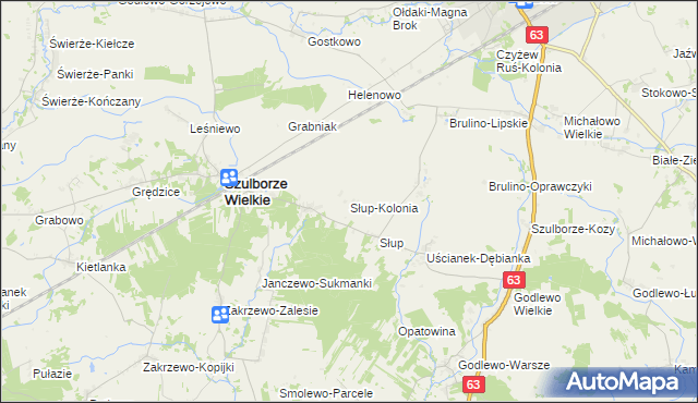 mapa Słup-Kolonia, Słup-Kolonia na mapie Targeo