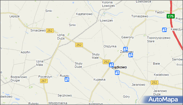 mapa Słupy Małe, Słupy Małe na mapie Targeo