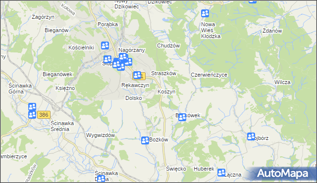 mapa Sobaniów, Sobaniów na mapie Targeo